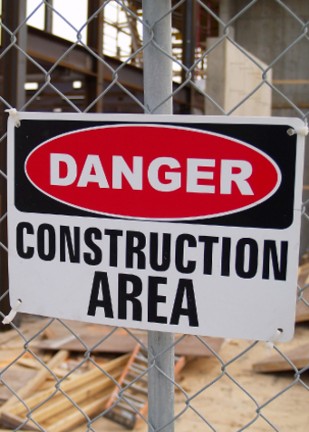 Danger - Construction Area Sign